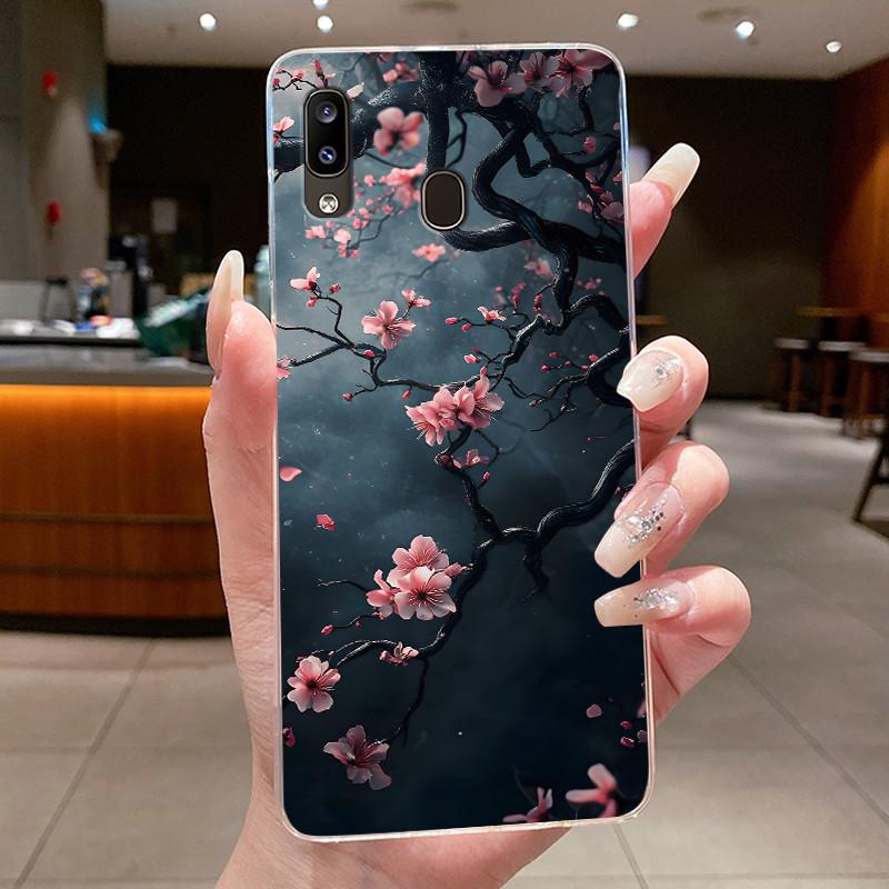 Phone Case For Samsung Galaxy A20E Flower Butterfly Protective Thin Cases For Samsung A20e Transparent Soft Silicone TPU Cover