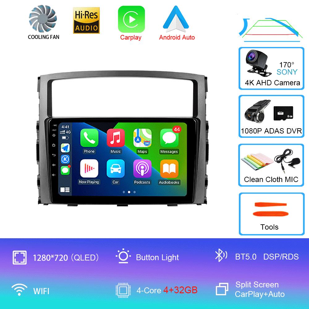 Автомагнитола Android 14 для Mitsubishi Pajero 4 V80 2006 - 2024 Мультимедийный видеоплеер Навигационная стереосистема Без 2din 2 din dvd