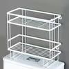 Toilet Shelf Thickening Waterproof Large Capacity Nail Free Installation Iron Over Toilet Bathroom Organizer Double