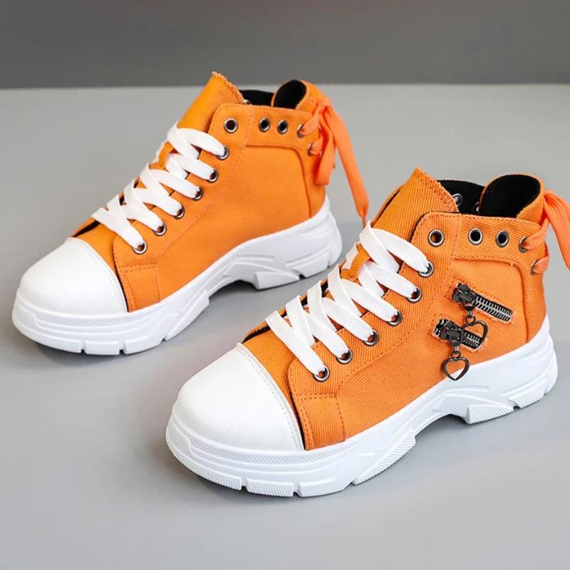 Модные женские кроссовки больших размеров с высоким верхом, женские джинсовые парусиновые туфли, женские, для девушек, для студентов, парусиновые туфли для женщин, туфли на платформе со шнуровкой