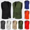 Men Sleeveless Vest Top Casual Multi-Pocket Loose Jacket Coat Outdoor Fishing Photographing Cameraman Waistcoat