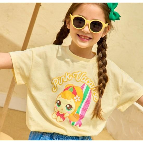 Футболка с коротким рукавом Emotion Castle Girls' Catch Teen Ping Hatching Trust Ping Joaping Bangle Ping, популярный персонаж в Корее