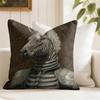 Zebra Dressed Up Portrait Cushion Cover Eco Linen Pillow Case DoubleSided Print Breathable Durable Zipper Home Decor Gift