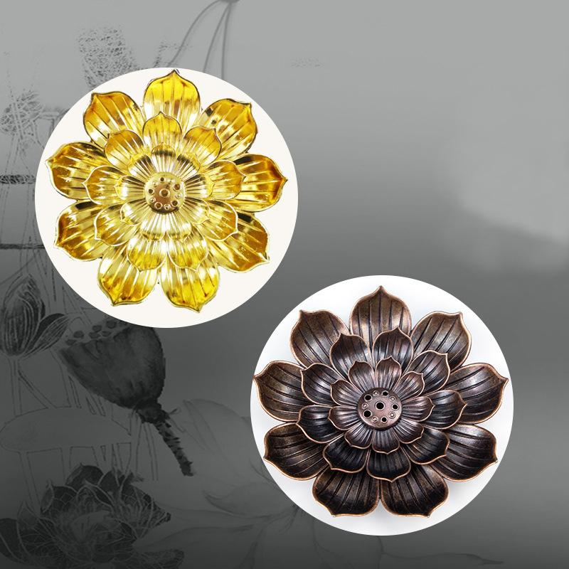 Держатель для курильницы из сплава, буддийская тарелка лотоса, украшение для дома