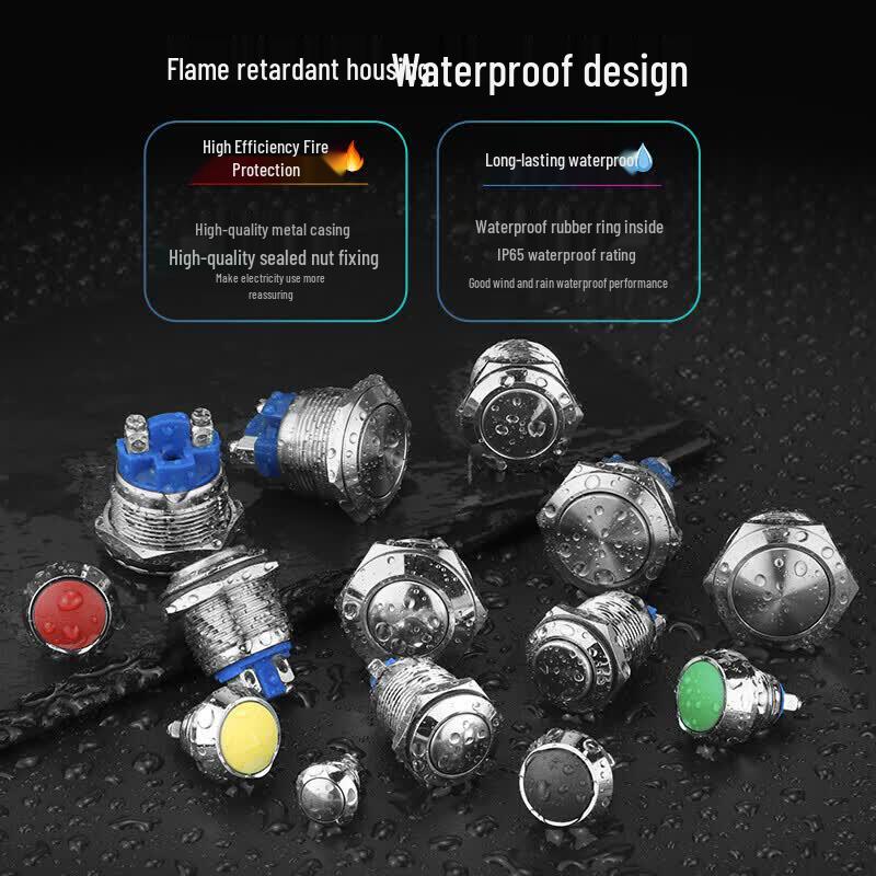 12mm Metal Waterproof Momentary Push Button Switch