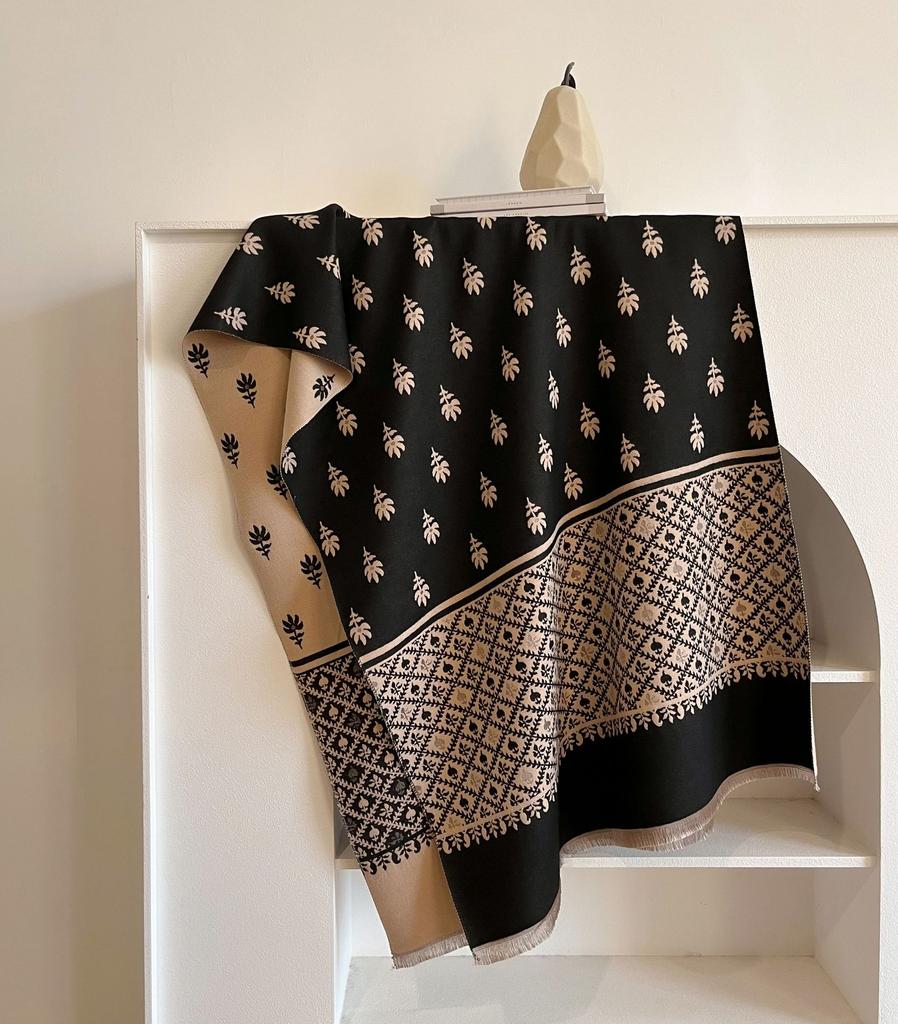 Travel Poncho Warm Cashmere Scarf Women  Luxury Thick Blanket Winter Bufanda Shawl Print New Wraps Pashmina Female Stoles