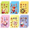 6 Christmas Series Face-Changing Stickers Cute Cartoon Santa Claus Wreath Gooka Stickers Children'S Interactive Toys