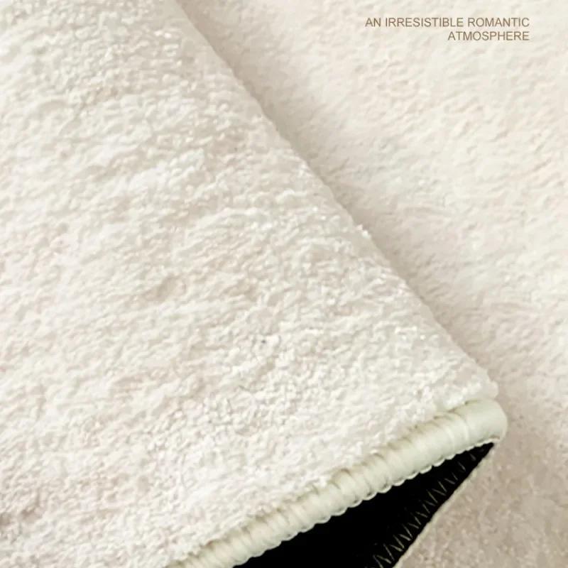 Пушистый Мягкий Декор для Спальни Прикроватный Коврик Ковры в Скандинавском Стиле для Гостиной Неправильной Формы Плюшевый Коврик для Пола Моющийся Ковер для Гостиной