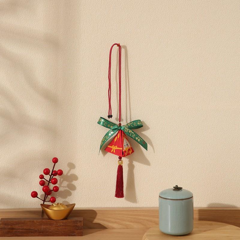 2026 Dragon Boat Festival Mugwort Fan Pendant & Indoor Sachet Bells for Door Handle and Decoration
