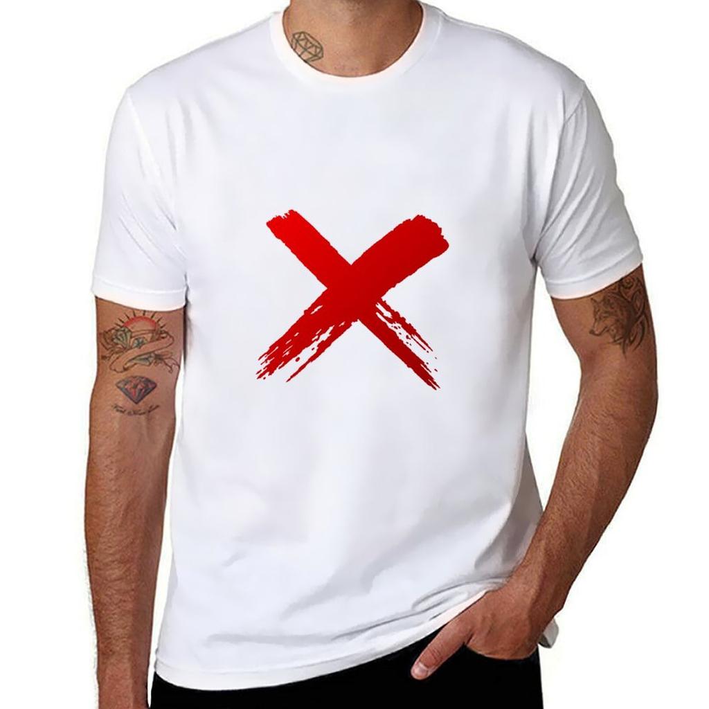 Red X Tshirt Comfortable Daily Wear Tee