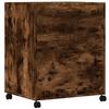 Printer Stand with Casters Smoked Oak 60 x 48 x 74 cm