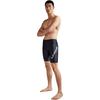 Li Ning Swimming Series Letter Mid Waist Прямые шорты для плавания Мужские купальные костюмы Черный ASLT087-1