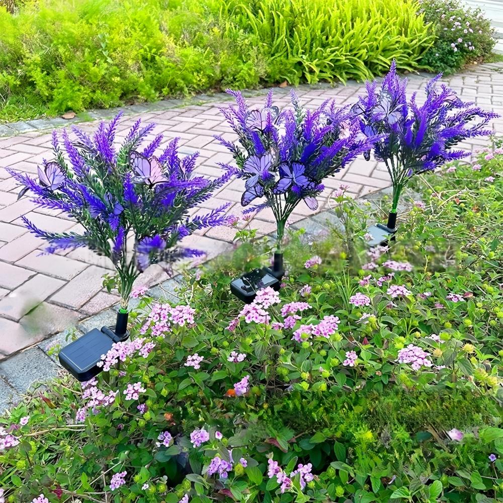 Xiaomi Solar Lavender Butterfly Lights Solar Flower Lights Outdoor Waterproof Decoration Yard Patio Pathway Lawn Courtyard Decoration