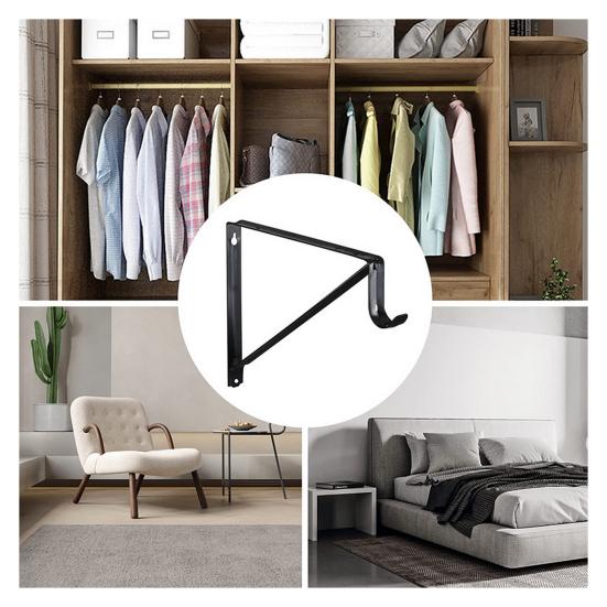 Настенный кронштейн для штанги для шкафа Нержавеющий Коррозионностойкий Устойчивый к нагрузкам Простая установка Шкаф для тяжелых условий эксплуатации