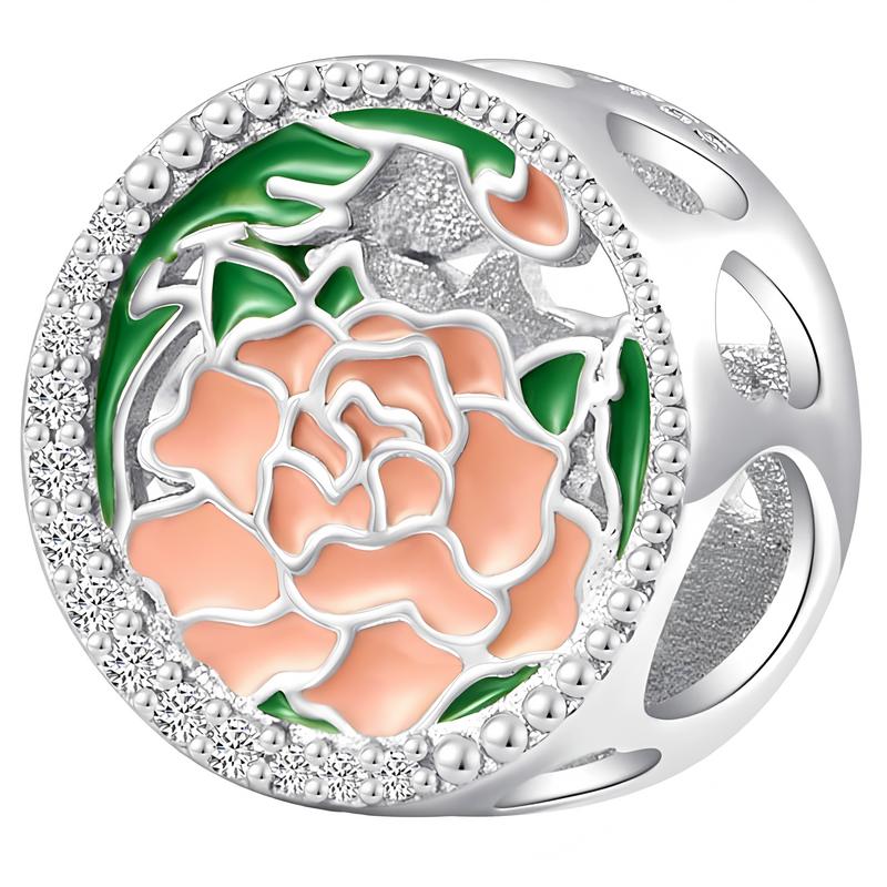 Charms Do Pandora Zawieszka Charms Piwonia Kwiecień Srebro 925 Charmsy Trusky