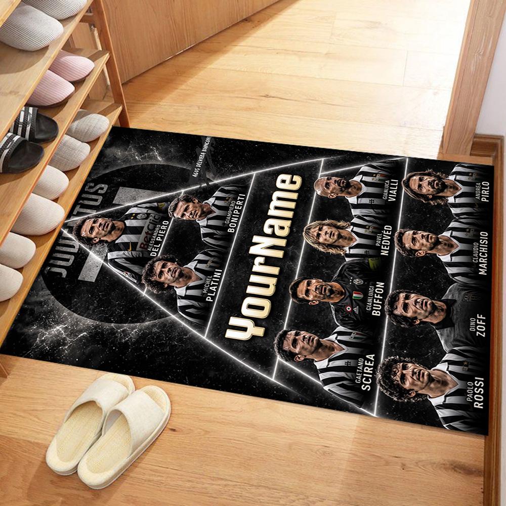 Juventus Customize Your Name Floor Rug Office Rug Suitable for Dormitory Game Room Bedrooms Outdoor Antislip Carpet Office home decor
