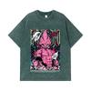 275 GSM Washed T-shirts 100% Cotton Dragon Ball V67 Majin Buu Print Unisex Heavy Cotton T Shirt