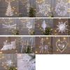 Clear Crystal Christmas Tree Pendants Acrylic Snowflake Piece Xmas Tree Hanging Ornaments  Gift
