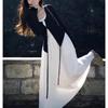 OOTD Весна 2026: Комплект из двух предметов: неровная длинная юбка, кардиган и белое платье-камзол