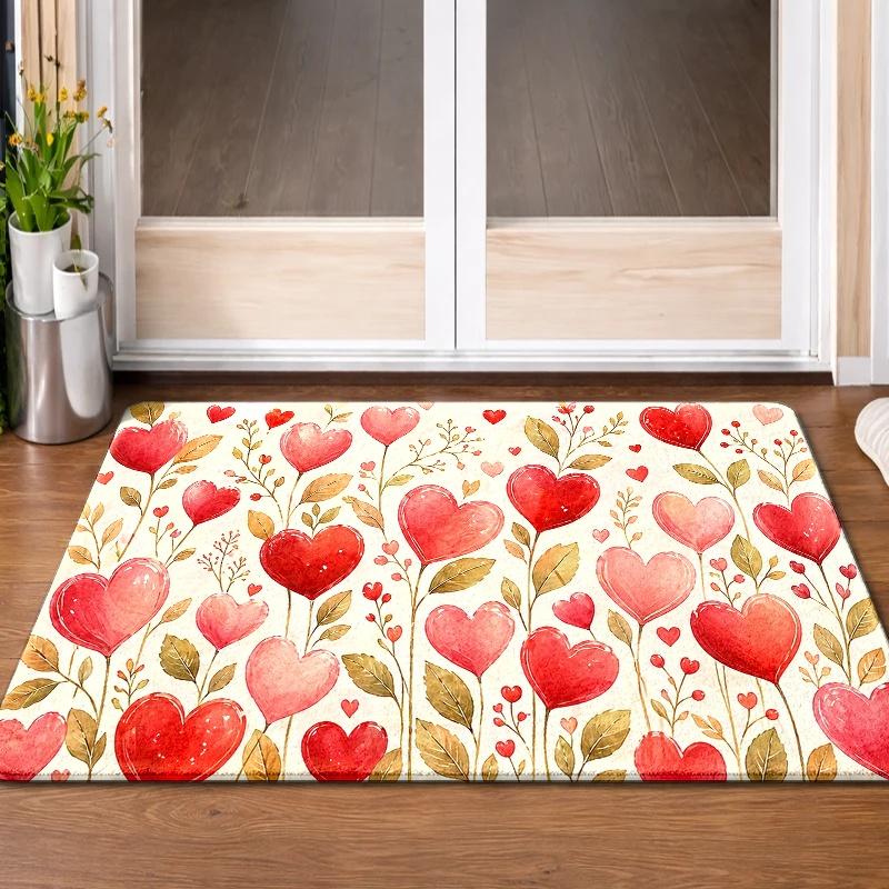 Watercolor Hole Frog Doormat Funny Animal Non Slip Rug Green Botanical Front Door Entry Decor Mat
