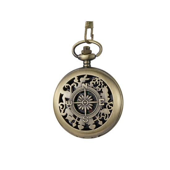 Pocket Watch Chic Portable Precise Print Compass Pocket Watch Hiking Pocket Watch Compass Outdoor Compass Camping Supplies