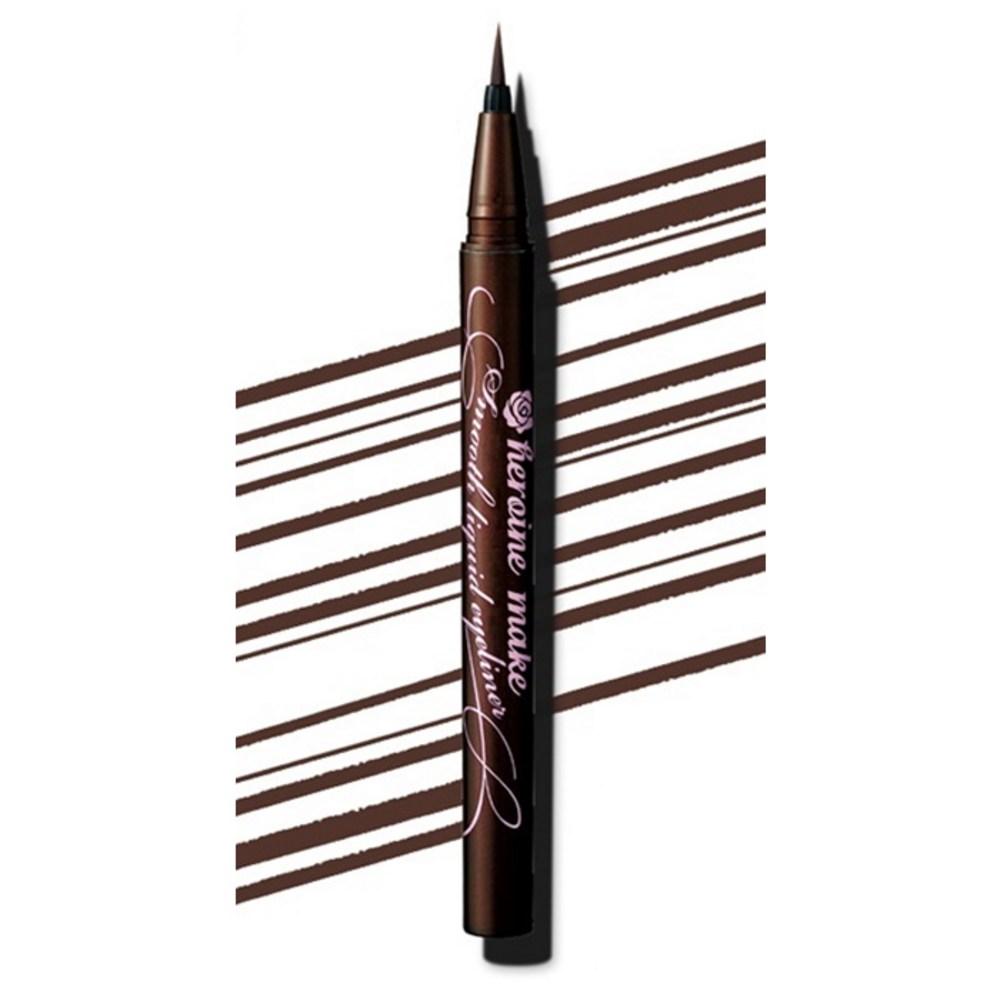 Kiss Me Жидкая подводка для глаз Heroine Make Smooth Super Keep 0,4 мл, коричневая, 3 шт.
