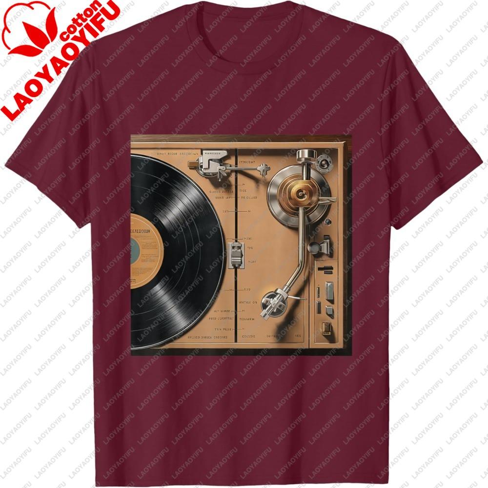 Old School Hip Hop Vinyl Record Turntable Anatomy TShirt Oversized T Shirt Anime Clothes Harajuku Unisex Clothing