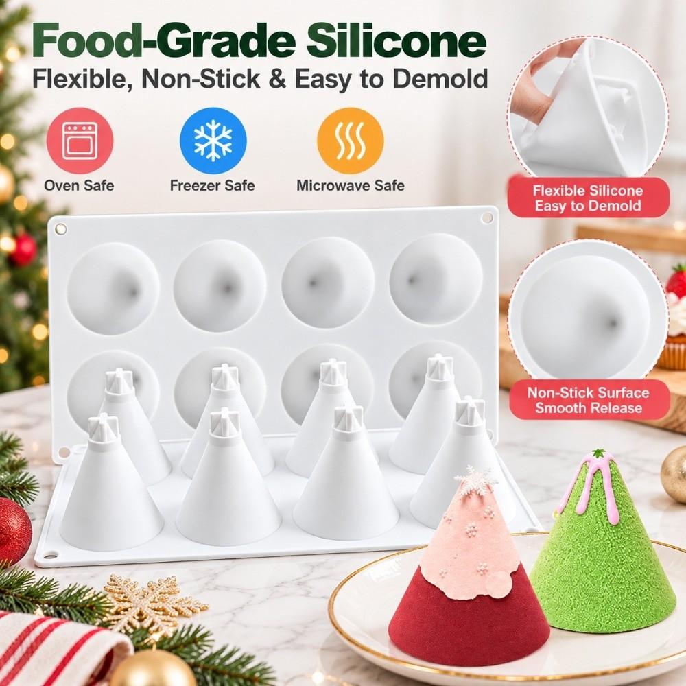 Easy Release Christmas Tree Mold Heat Resistant Chocolate Mold Silicone Baking Mold Home Baking