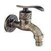 Anituqe Bronze Washing Machine Crane Decorative Outdoor Faucet , Vintage Garden Bibcock Tap Wall Mounted Mop Brass WF