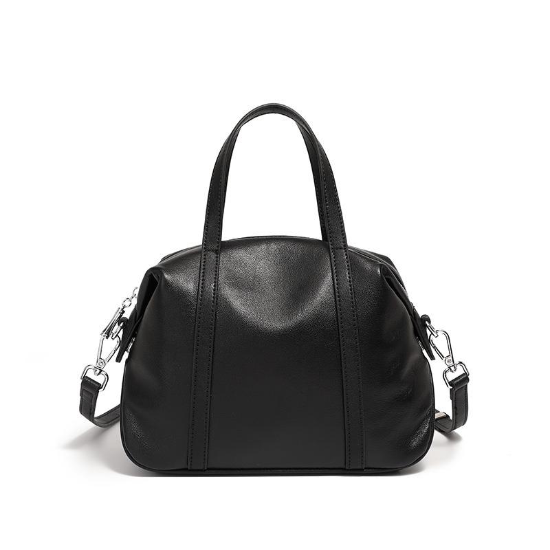 Zency Women's Luxury Solid Color Cowhide Leather Handbag