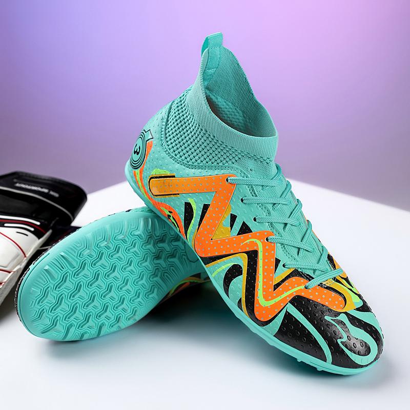 Мужские футбольные бутсы с длинными шипами и высокой лодыжкой, футбольные бутсы AG/TF, детские уличные бутсы для травы, футбольные бутсы, тренировочные спортивные футбольные бутсы