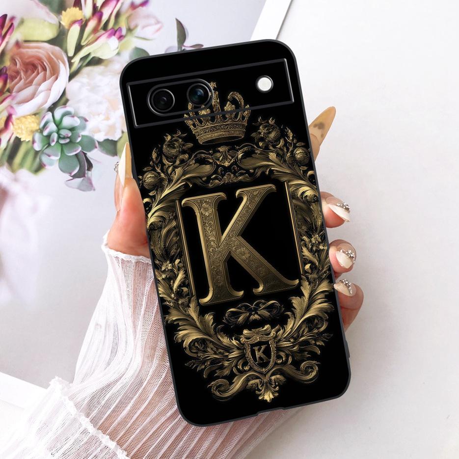 For Google Pixel 8A Case Pixel8 Pro New Luxury Crown Letters Cover Soft TPU Matte Phone Case For Google Pixel 8 Pro Pixel8A Bags