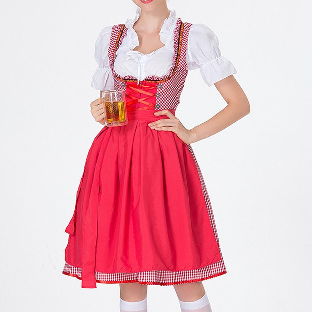 Костюм для пивного фестиваля, Женский костюм для выступления, Платье с квадратным вырезом Платье с квадратным вырезом