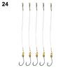 5Pcs Anti-Bite Stainless Steel Wire Leader Fishing Rigs Hooks Line Tackle Tool