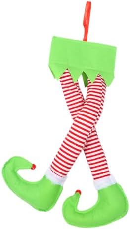 ORFOFE Christmas Hanging Decoration Cute Leg Pendant Handcrafted Ornament for Holiday Party