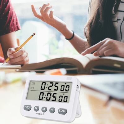 Двойной цифровой таймер, удобный таймер с питанием от батареи, функция памяти, инструмент для управления временем для домашней кухни, прочный