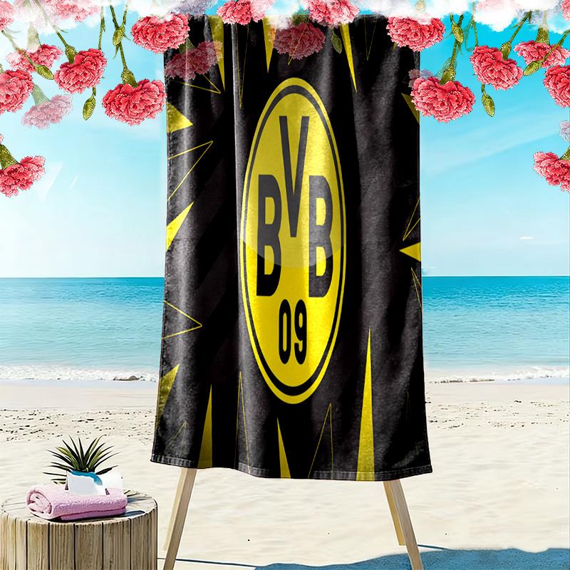Vibrant BVB Logo Design beach towel beach Outdoor camping quickdrying swim towel Outdoor pool towel swim Fashion printing beach