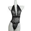 Transparent lace temptation onesie sexy underwear neck mesh charm perspective suit hot bed set