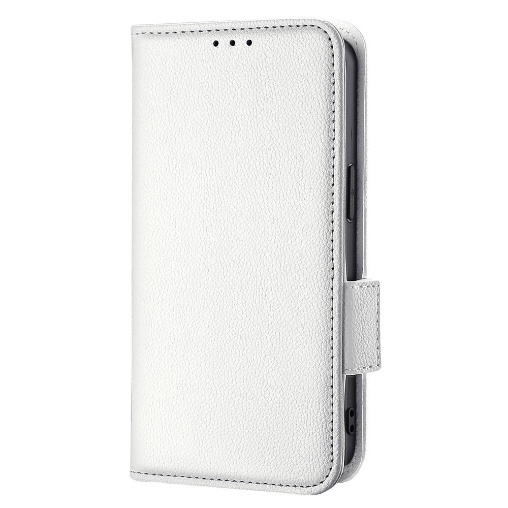 Кожаный чехол-книжка Xiaomi 13 Ultra с держателем для карт - Защитная обложка с узором «Личи»