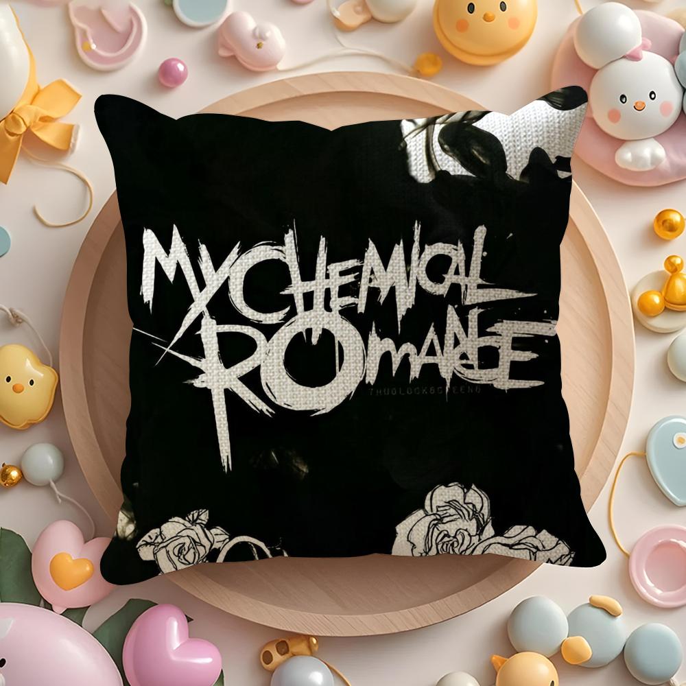 Горячая Рок-группа My Chemical Romance Наволочка Льняная Ткань Двусторонняя Печать Дышащая Наволочка Диван Домашний Декор