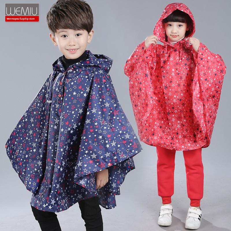 Korean Style Cape Breathable with Schoolbag for Girls and Children