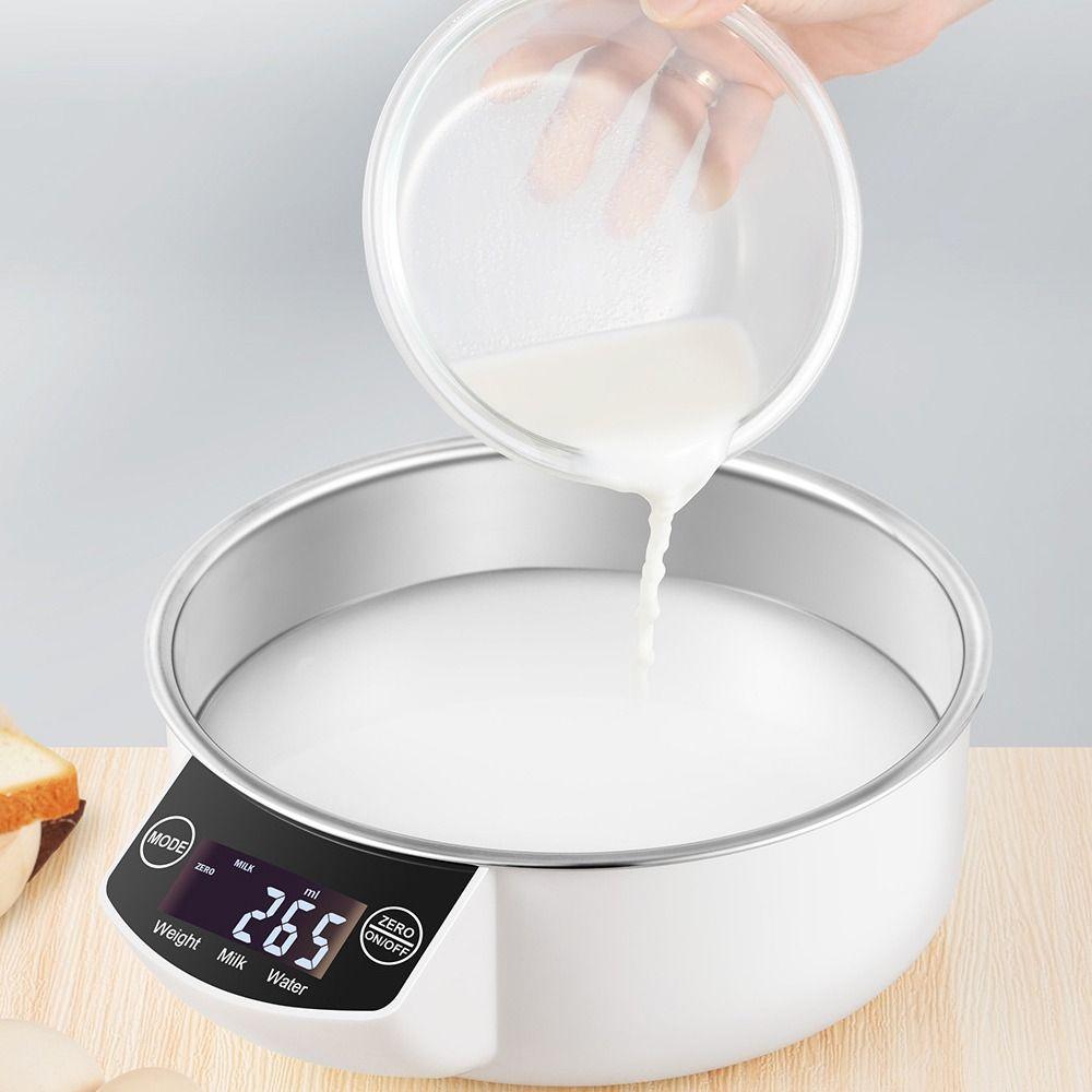 LCD Display Stainless Steel Electronic Bowl Scale Detachable Food Bowl Scale Baking