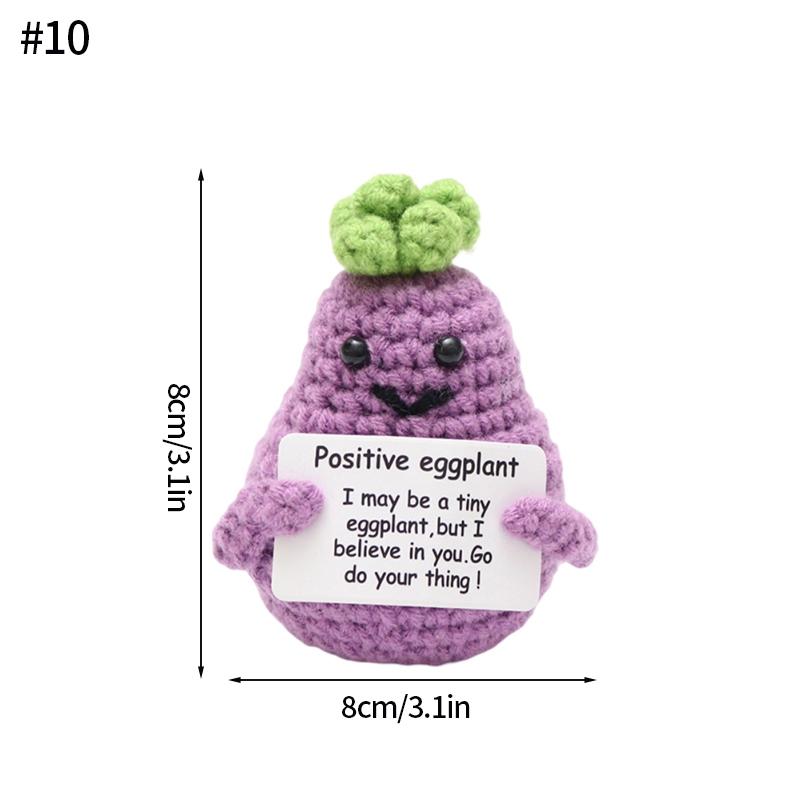 Crochet Positive Energy Dolls Mini Pocket Hug Handmade Plush Knitted Doll Hand-woven Gifts Crochet Animals Desktop Decoration 