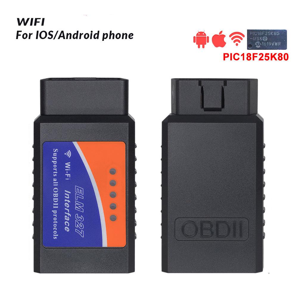 ELM327 V1.5 OBD2 сканер PIC18F25K80 BT/Wi-Fi ELM 327 OBD автомобильный диагностический инструмент для Android/IOS PK Vgate Icar2 считыватель кодов