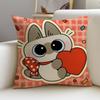 Elegant SSiamese LipuS Cushion Cover Breathable and skinfriendly linen pillowcase square removable and washable cushion