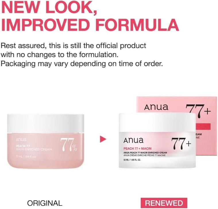 Anua Peach 77 Крем, обогащенный ниацином, 50 мл