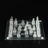 1Set Craft  Glass Chess Set Acrylic Chess Board Anti-Broken Chess Game