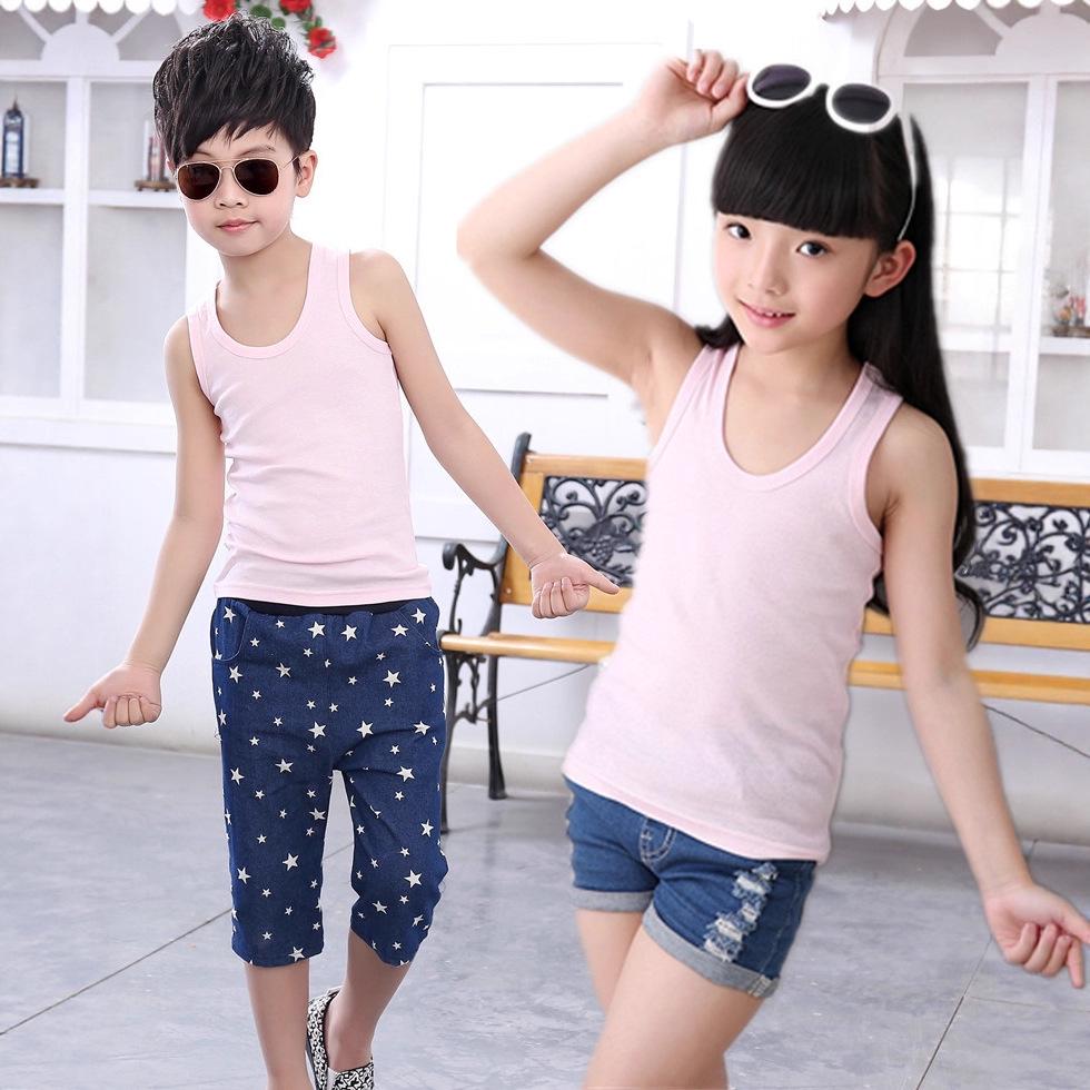 Kids' Cotton Tank Top: Summer Base Layer for Boys & Girls