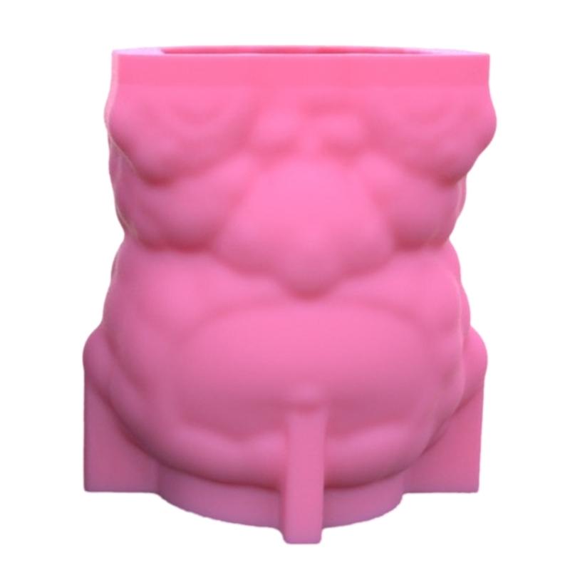 Sheep Flower Silicone Molds Lamb Flowerpot Epoxy Resin Casting Molds Candle Holder Resin Mold for Storage Box