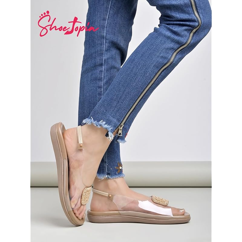 Shoetopia Women'S Girls-Snd-154 Flat Sandal-8 Kids Uk (Girls-Snd-154-Beige)-Eu41